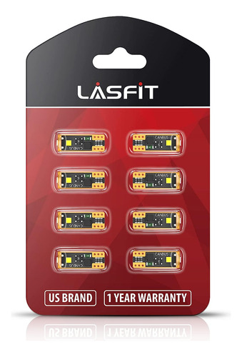 Lasfit 194 168 Bombillas Led Canbus Sin Errores, 6000 K