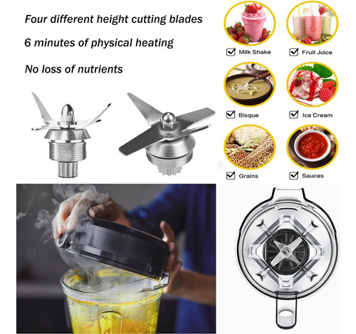 Para Vitamix Licuadora Jarra 64oz, Reemplaza 5200 5000 65...