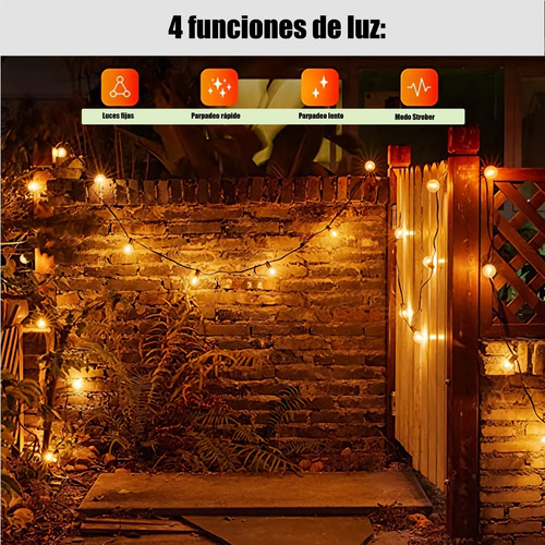 Imagen 6 de 6 de Luces Vintage Bombillo Solar Para Exteriores