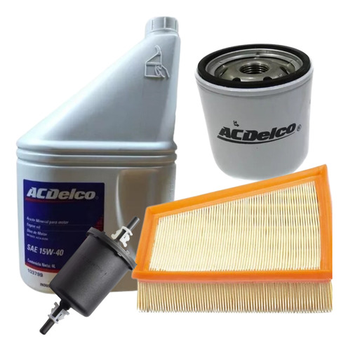 Kit 3 Filtros + Aceite Mineral 15w40 Gol Trend  Acdelco