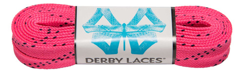 Derby Laces Encaje Encerado De Patín Rosa Intenso De 84 Pu.