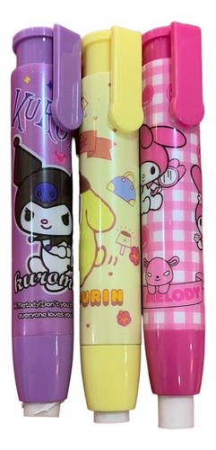 Pack X3 Goma De Borrar Hello Kitty Y Sus Amigos Diseños