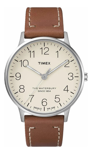 Reloj Hombre Timex Tw2r25600 Cuarzo Pulso Marron En Cuero