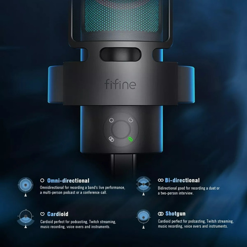 Microfone Fifine Ampligame A8 Plus Novo Modelo Cardioide