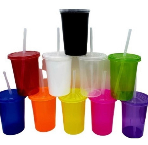 50 Vaso Con Popote  500ml Personalizado Graduación