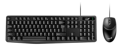 Combo Teclado Y Mouse Genius Km170 Cableado Usb Color Del Teclado Negro