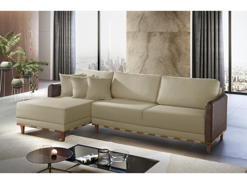 Sofá Living Com Chaise 280cm Milão Zara Estofados Ad | Parcelamento sem juros Sofá Living Com Chaise 280cm Milão Zara Estofados Ad | Parcelamento sem juros