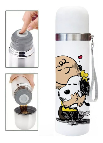 Termo Acero Inoxidable Snoopy Personalizado / Frio - Calient