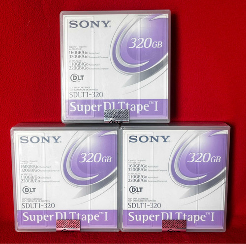 Lote 3 Sony Super Dlt Tape I 320 Gb Sdlt1-320 Original Sello (Usado)