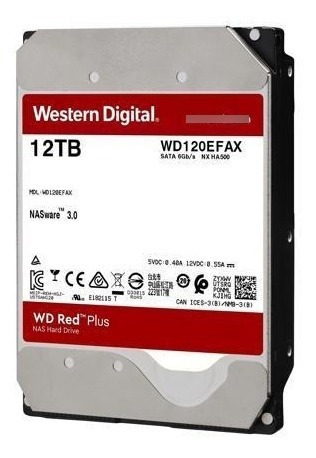 Hdd 12tb Western Digital Red Plus 7200 Rpm 512mb Sata /s 3.5