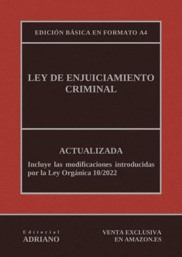 Ley De Enjuiciamiento Criminal: Actualizada - Edicion Basica