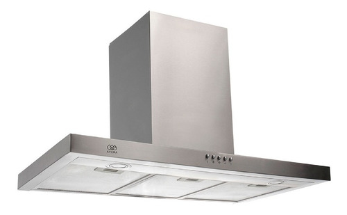 Combo Parrilla Gas 4q Y Campana Pared 76 Cm Avera Ai4cev60b Color Plateado