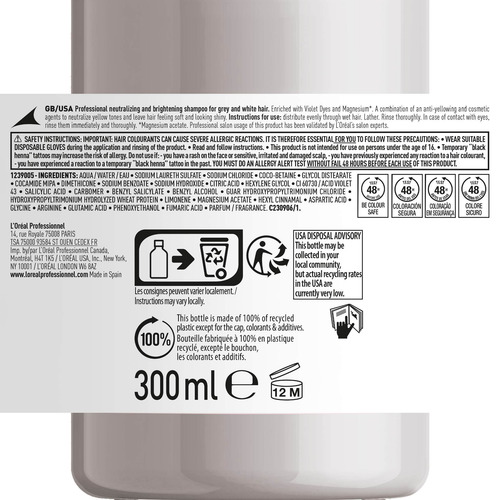 Imagen 7 de 7 de Shampoo Matizador Silver 300ml L'oréal Professionnel