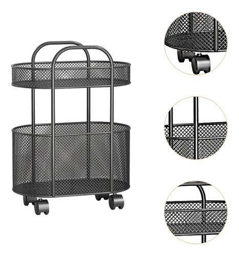 Carrinho De Livros Rolantes Com Rack De Armazenamento De