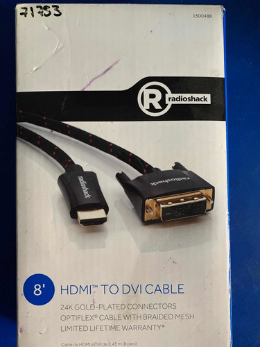 Hdmi To Dvi Cable