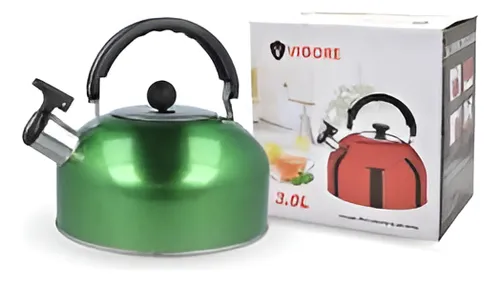 comprar Caldera De Acero Inoxidable 3 Litros Colores Con Silbato