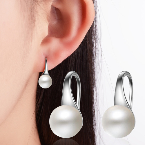 Abigale Aretes De Perla Plata 925 Mujer Circonita Joyeria Pendientes Aretes Con Perlasaretes De Plata 925
