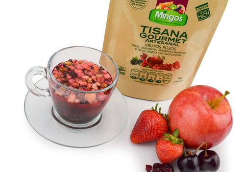 Imagen 7 de 8 de Tisana Frutos Rojos 250 Gramos. Artesanal Gourmet Mingos