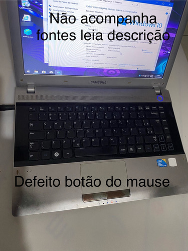 Notebook Samsung Rv411 C/defeito Por Favor Leia Descrição Prateado
