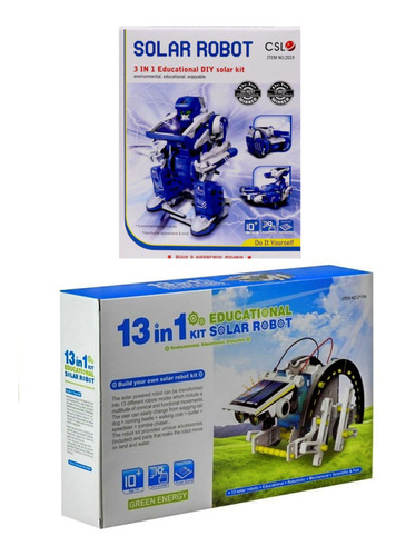 Pack X2 Kit Robot Solar Modelos: 13en1 + 3en1 Scorpión