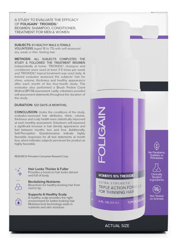 Fórmula Capilar Foligain Triple Action Complete 60 Ml Para M
