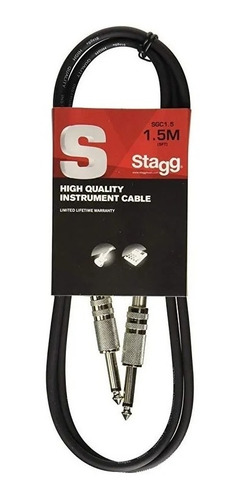 Cable Plug-plug Stagg Sgc1.5 Standad 6mm 1.5m Guitarra Bajo
