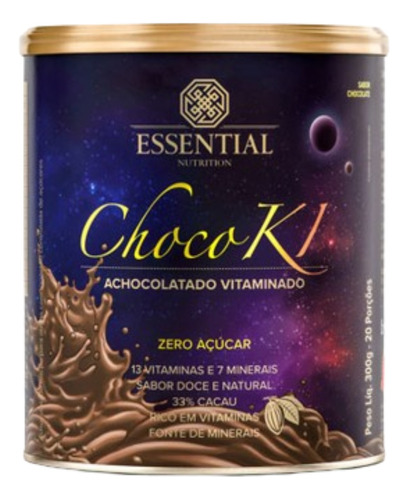 Chocoki Essential - Achocolatado Polivitamínico Sem Açúcar 