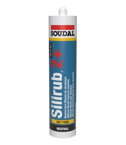 Soudal Silirub 2+ Silicón Neutro Blanco 300ml Pack 10pz