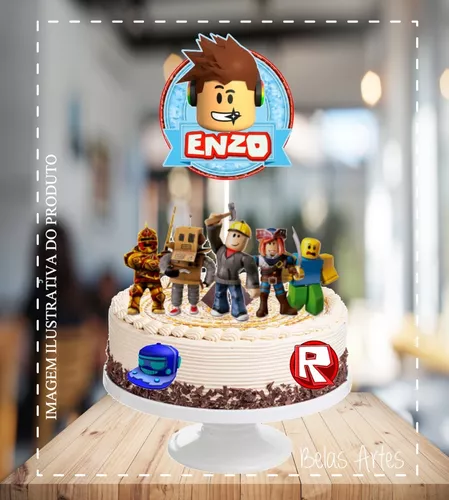 Quer Bolo? Doces Artesanais - Bolo tema Roblox para o Sérgio