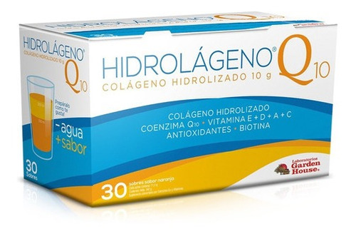 Imagen 1 de 10 de Hidrolageno Q10 30 Sobres Naranja Colágeno + Q10