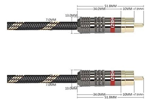 Cable De Subwoofer Hhdzi, Rca A Rca, Cable De Audio Rca, En