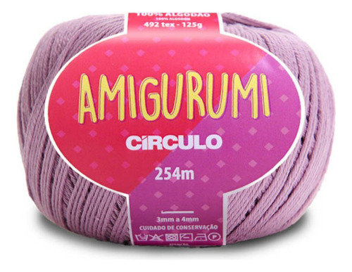 Linha Fio Amigurumi Círculo 254m 100% Algodão - Trico Croche Cor MALVA 6802