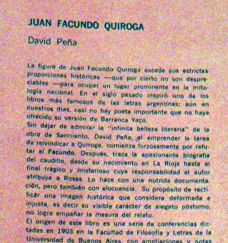 David Peña Juan Facundo Quiroga Edición 1968 Eudeba