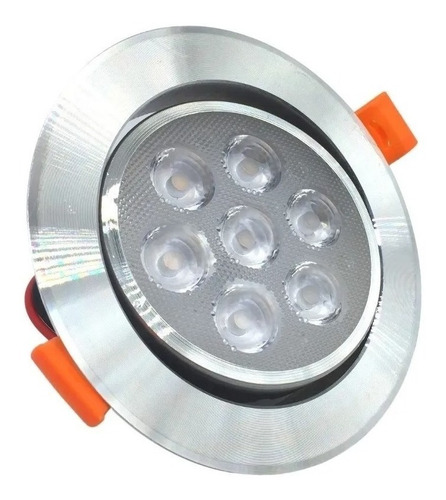 Empotrado Plafon Led 7w Spot Dirigible Luz Calida 6 Pack