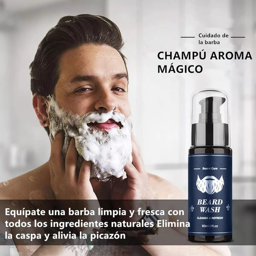 Kit Aseo Y Cuidado Barba Bigote Cuchillas Afeitado Men 8pcs