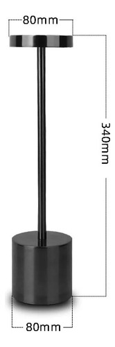 Lámpara De Mesa Inalámbrica Recargable De Metal Led Led Meta