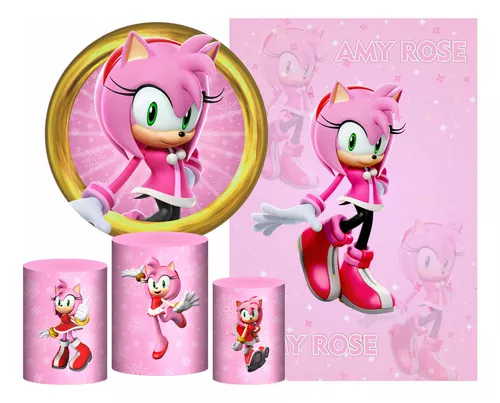 Fantasia Amy Rose Sonic Infantil 12 x S/juros