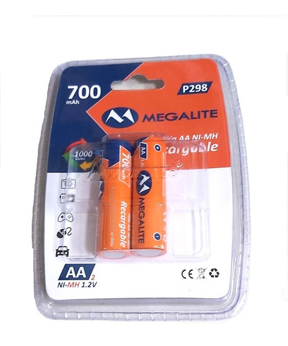 Imagen 2 de 3 de Pila Recargable Aa 700mah Nimh Para Radio Juguetes Control