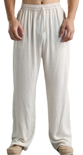 Pantalones Casuales Sueltos, Pantalones Transpirables Lino