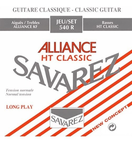 Encordado Para Guitarra Criolla Savarez 540r Tension Normal