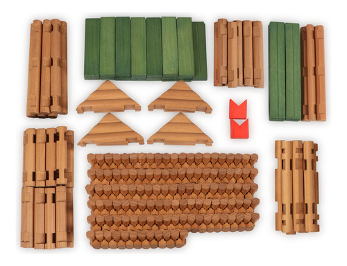 Juego De Troncos De Construcción Wondertoys, 328 Unidades, T