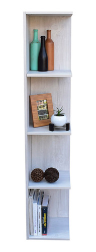 Librero Esquinero Organizador Minimalista Hogare Color Blanco