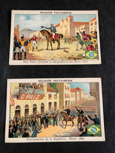Antiguas Tarjetas Independencia De Brasil. 54062