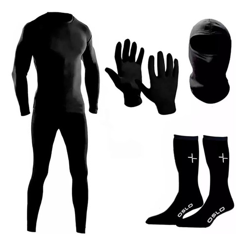 Kit Termico Moto Remera + Calza + Balaclava + Medias Full F