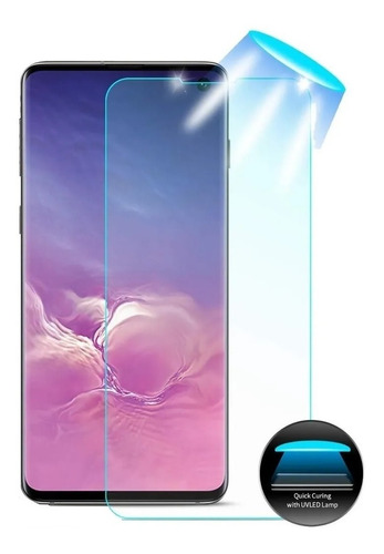 Vidrio Templado Curvo Samsung S20 Plus Uv Glass Pega Todo 