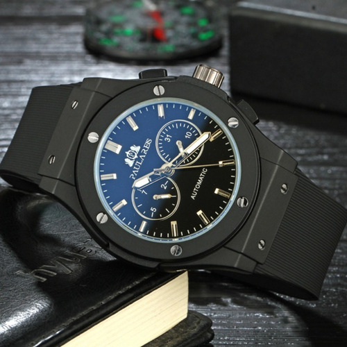 Reloj Mecánico De Cuero Automático Paulareis Para Hombre