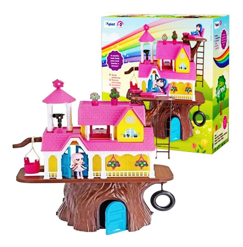 Imagen 3 de 3 de Casa Del Arbol Casa De Muñecas Gigante Con Muebles Lionels