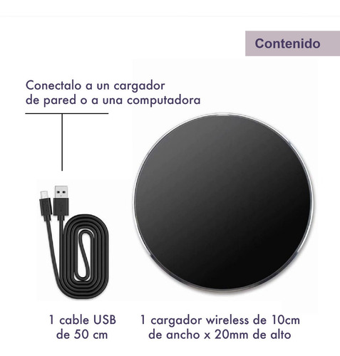 Imagen 6 de 10 de Cargador Inalambrico Wireless Qi