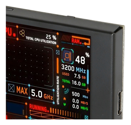 Monitor De Computadora Temp 3.5 Pulgadas Ips Dual Usb C, Edi