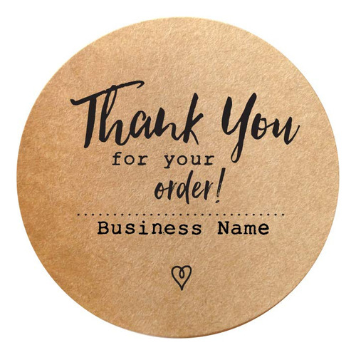 Etiqueta Adhesiva Thank You For Your Order Personalizada 60